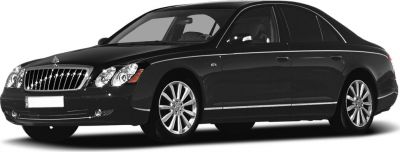 Luxury sedan with front grille and multi-spoke wheels in side view