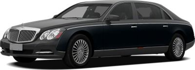 Front-side view of a luxury sedan with prominent grille and alloy wheels