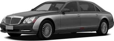 Luxury sedan with chrome grille and spoked alloy wheels