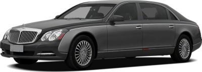 Luxury sedan front and side view with distinct grille and alloy wheels