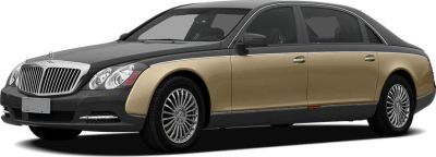 Two-tone luxury sedan with large grille and multi-spoke wheels
