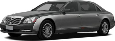 Long wheelbase luxury sedan front-side view with chrome grille and multi-spoke wheels