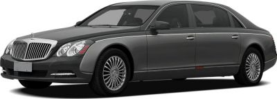 Luxury extended wheelbase sedan with vertical grille and multi-spoke wheels