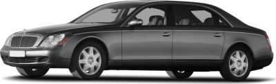 Luxury elongated sedan with prominent front grille and premium wheels
