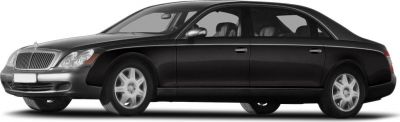 Luxury extended wheelbase sedan side profile with classic grille