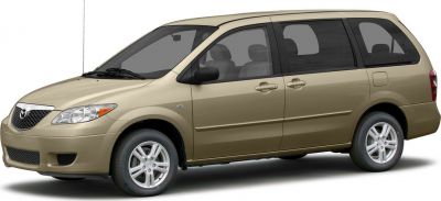 Beige minivan with alloy wheels and sliding doors on the side