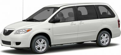 Side profile of minivan with alloy wheels and sliding doors