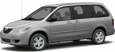 Silver minivan with sliding door and alloy wheels in front-side view