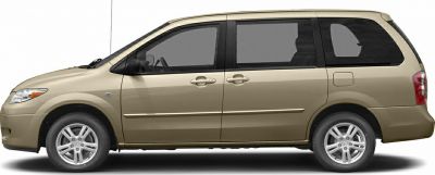 Side profile of a minivan with dual sliding doors and alloy wheels.