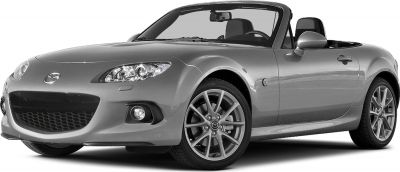 Convertible roadster with LED headlights and alloy wheels front-side view.