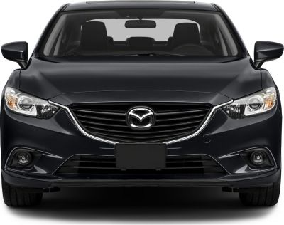 Front grille and headlights close-up of a sedan
