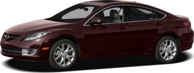 Side profile of a sleek mid-size sedan with alloy wheels