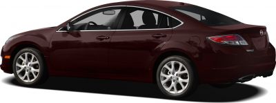 Rear side profile of a mid-size sedan with alloy wheels and smooth curves