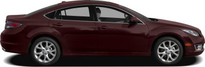 Side profile of mid-size sedan with alloy wheels and aerodynamic styling