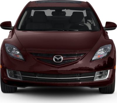Front view showing headlights, grille, and hood design of a mid-size sedan
