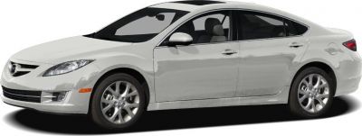 Side profile of mid-size sedan with aerodynamic lines and alloy wheels