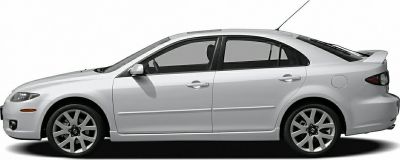 Side profile of a sleek sedan with aerodynamic design and alloy wheels