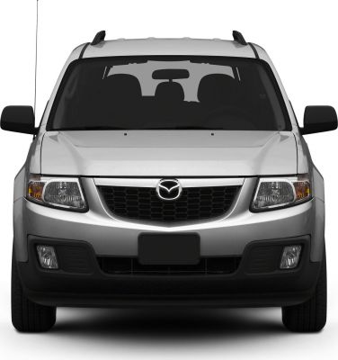 Front view with grille, headlights, and roof rails