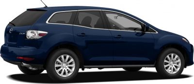 Rear and side view of an SUV with alloy wheels