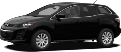 Black mid-size SUV side profile with four doors and alloy wheels