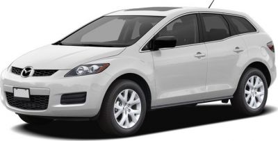 Front and side view of mid-size SUV with sporty design and prominent grille