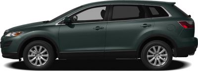 Side profile of an SUV with smooth body lines and alloy wheels