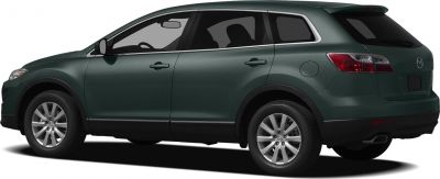 Side profile and rear view of an SUV with alloy wheels and tinted windows