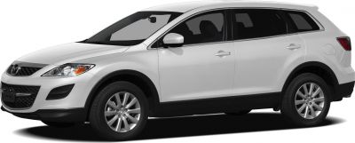 Side profile of an SUV with alloy wheels and aerodynamic design