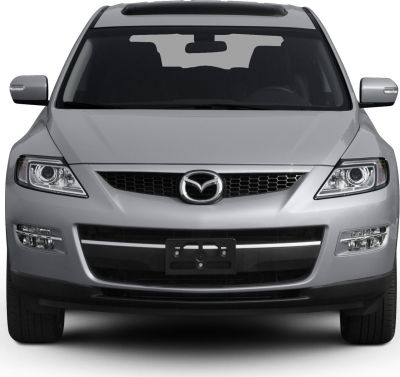 Front view with hexagonal grille and modern headlights
