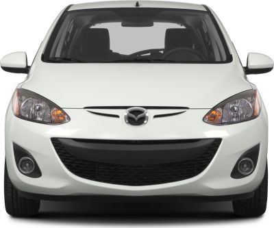 Front view showing headlights, grille, and fog lights of a compact hatchback.