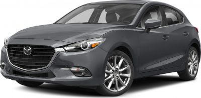 Front grille, headlights, alloy wheels of a hatchback