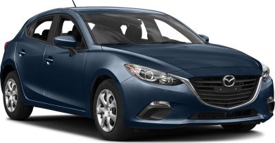Front view showing headlights, grille, and side profile of hatchback.