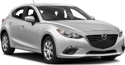 Silver 5-door hatchback with sharp headlights and bold black front grille