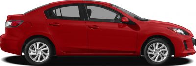 Side profile of a sleek sedan with alloy wheels