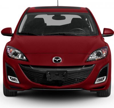 Front view showing headlights, grille, fog lights, and side mirrors