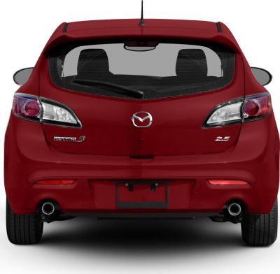 Rear view hatchback with dual exhaust and sleek taillights