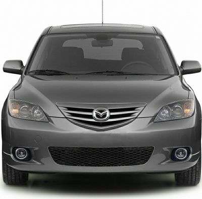 Front view with signature grille and headlights