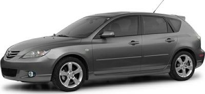 Sleek side profile with alloy wheels and compact hatchback design
