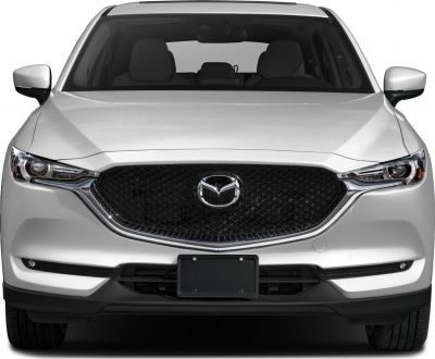 Close-up of aggressive grille and sleek headlights