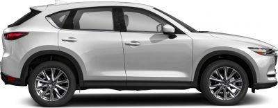 Side profile of an SUV with multi-spoke alloy wheels and sleek window trims