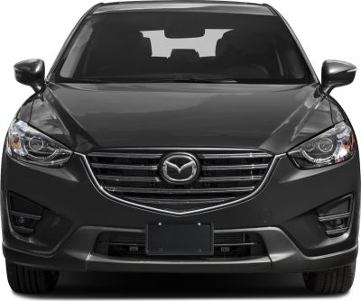 Prominent front grille and headlights of 2015 Mazda facelift model