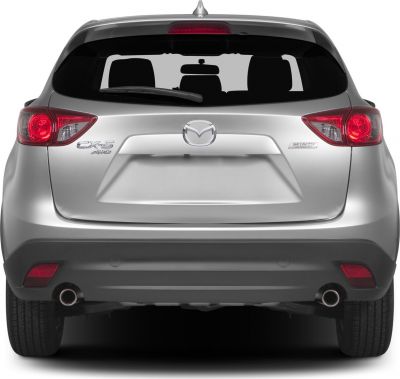 Rear view with tail lights, dual exhausts, and rear windshield wiper