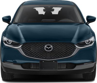 Front view showcasing grille and LED headlights
