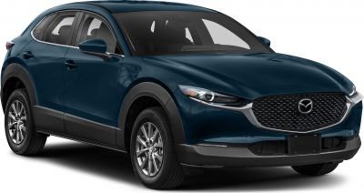 Front three-quarter view of SUV with distinct grille and headlights