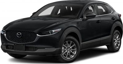Black SUV front side with sleek headlights and modern alloy wheels