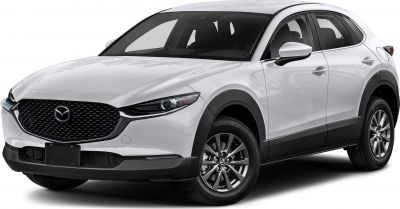 Front view of SUV with LED headlights and alloy wheels