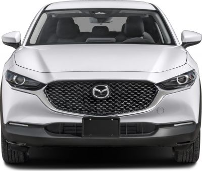 Front view with distinctive grille and LED headlights