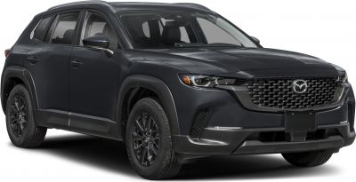 Front angled view with black grille and alloy wheels