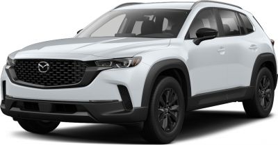 Front and side view with black grille and black alloy wheels