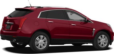 Luxury SUV rear and side profile with chrome accents and tinted windows